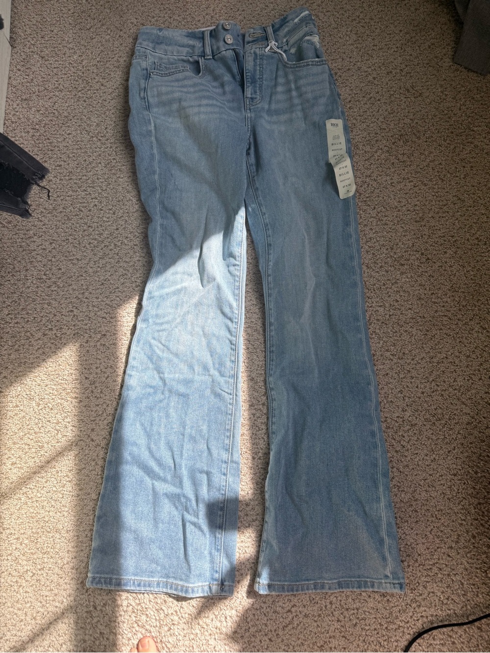 BKE Billie High Rise Bootcut Jeans Blue Waist 27 x 32